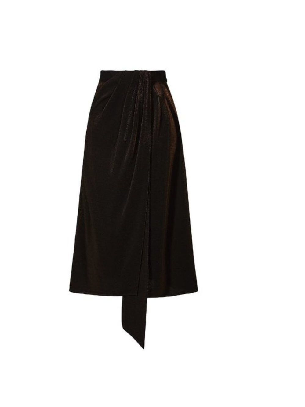 SALLY LA POINTE Wrap Midi Skirt
